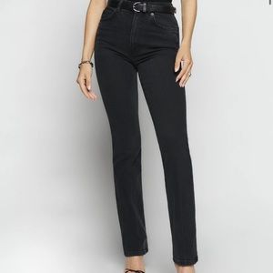 Reformation Peyton High Rise Bootcut Jeans size 31 color Erie (black)